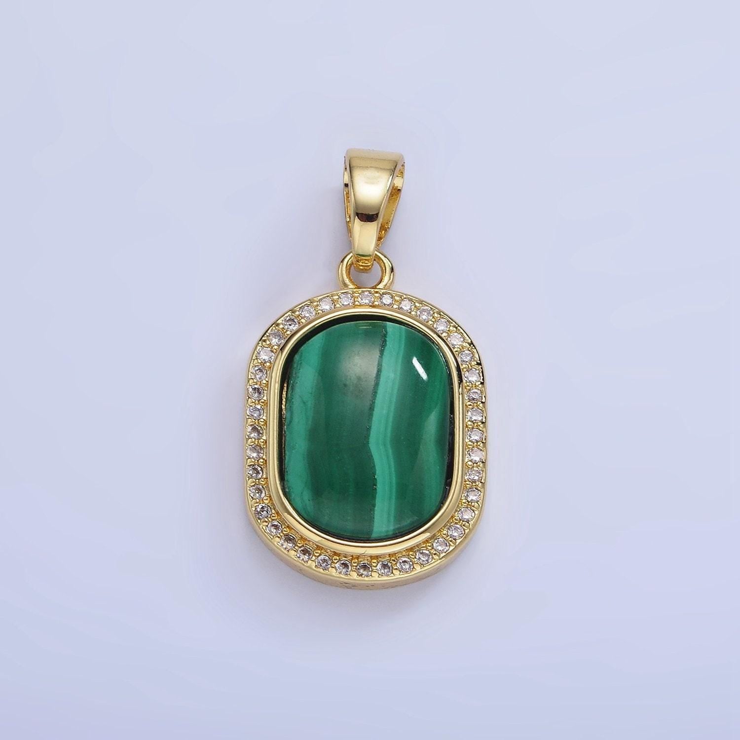Dainty malachite 14k gold filled charm pendant minimalist jewelry charm for bracelet may birthstone charm gift for her aa1236