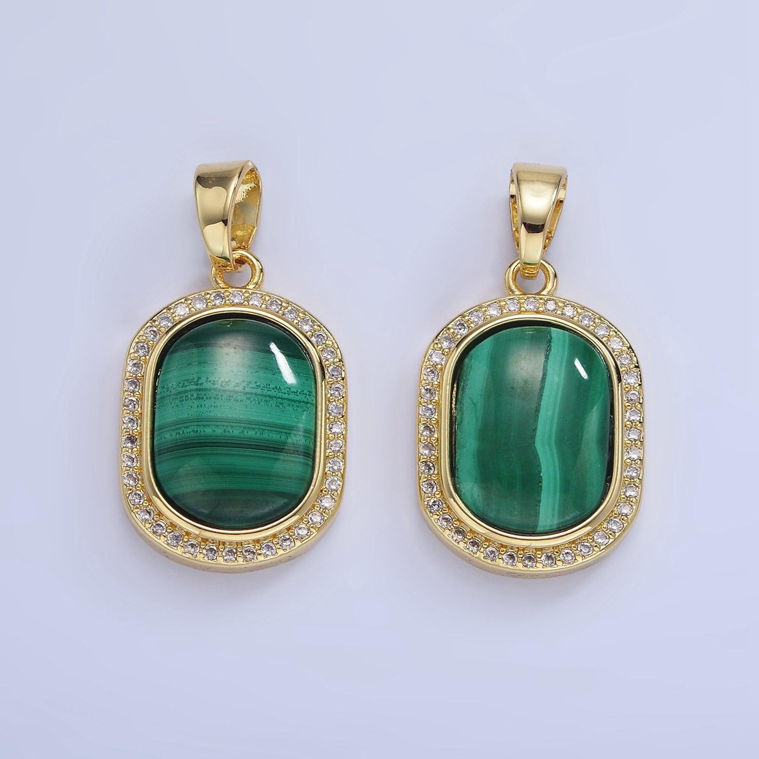 Dainty malachite 14k gold filled charm pendant minimalist jewelry charm for bracelet may birthstone charm gift for her aa1236
