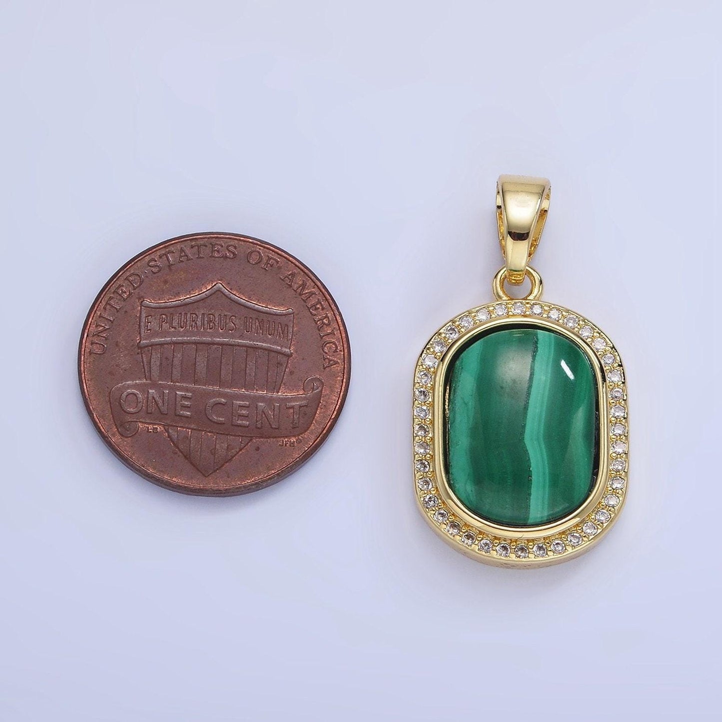 Dainty malachite 14k gold filled charm pendant minimalist jewelry charm for bracelet may birthstone charm gift for her aa1236