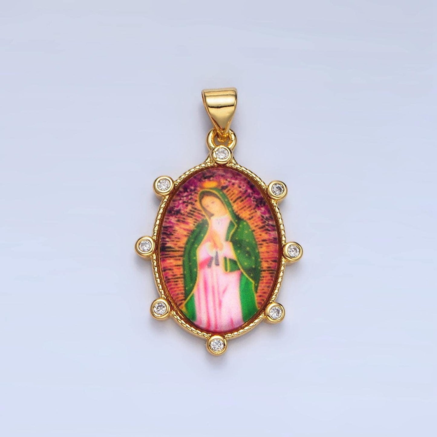 Dainty gold filled catholic medals virgin mary pendant our lady of guadalupe picture for necklace pendant medallion religious charm aa123