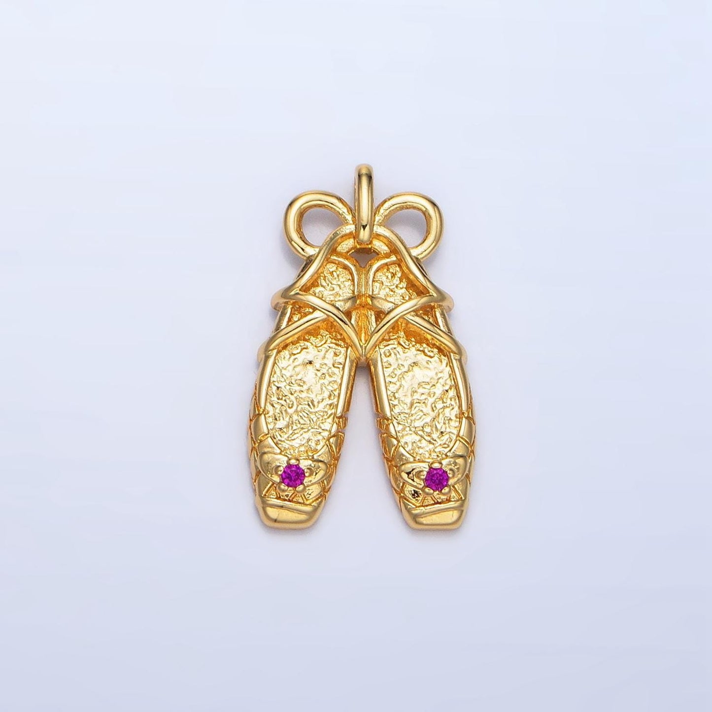 Dainty ballerina shoes dangle charm minimalist jewelry making gift for ballet girls pendant aa118