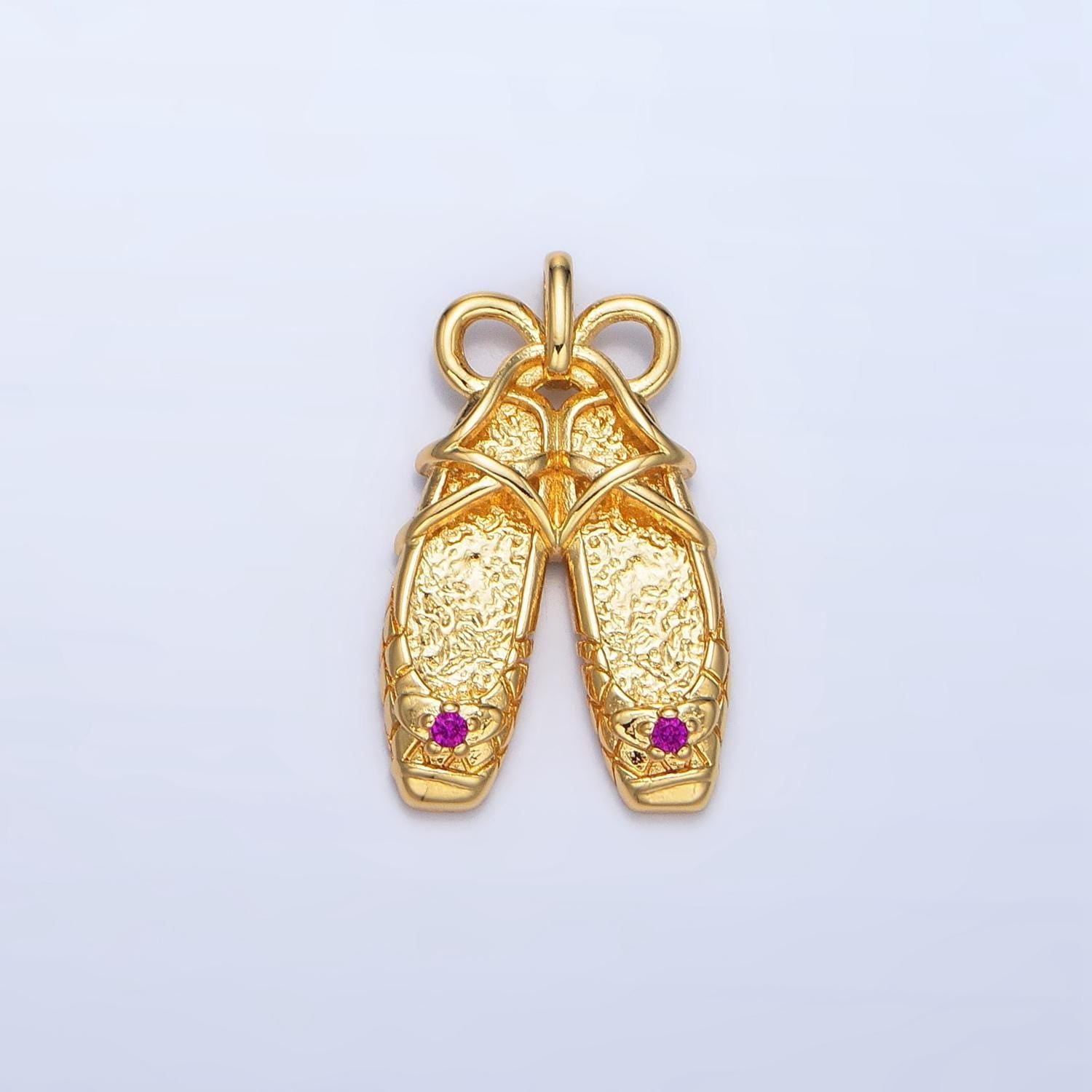 Dainty ballerina shoes dangle charm minimalist jewelry making gift for ballet girls pendant aa118