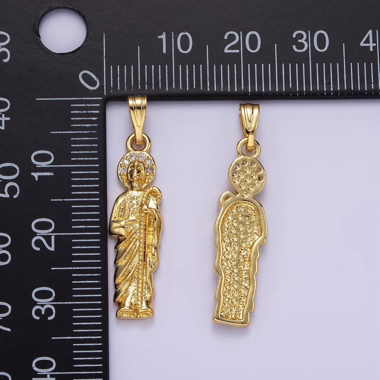 14k gold filled saint jude pendant hope saint judas religious charm necklace catholic jewelry making patron saint of hopeless cause aa1144