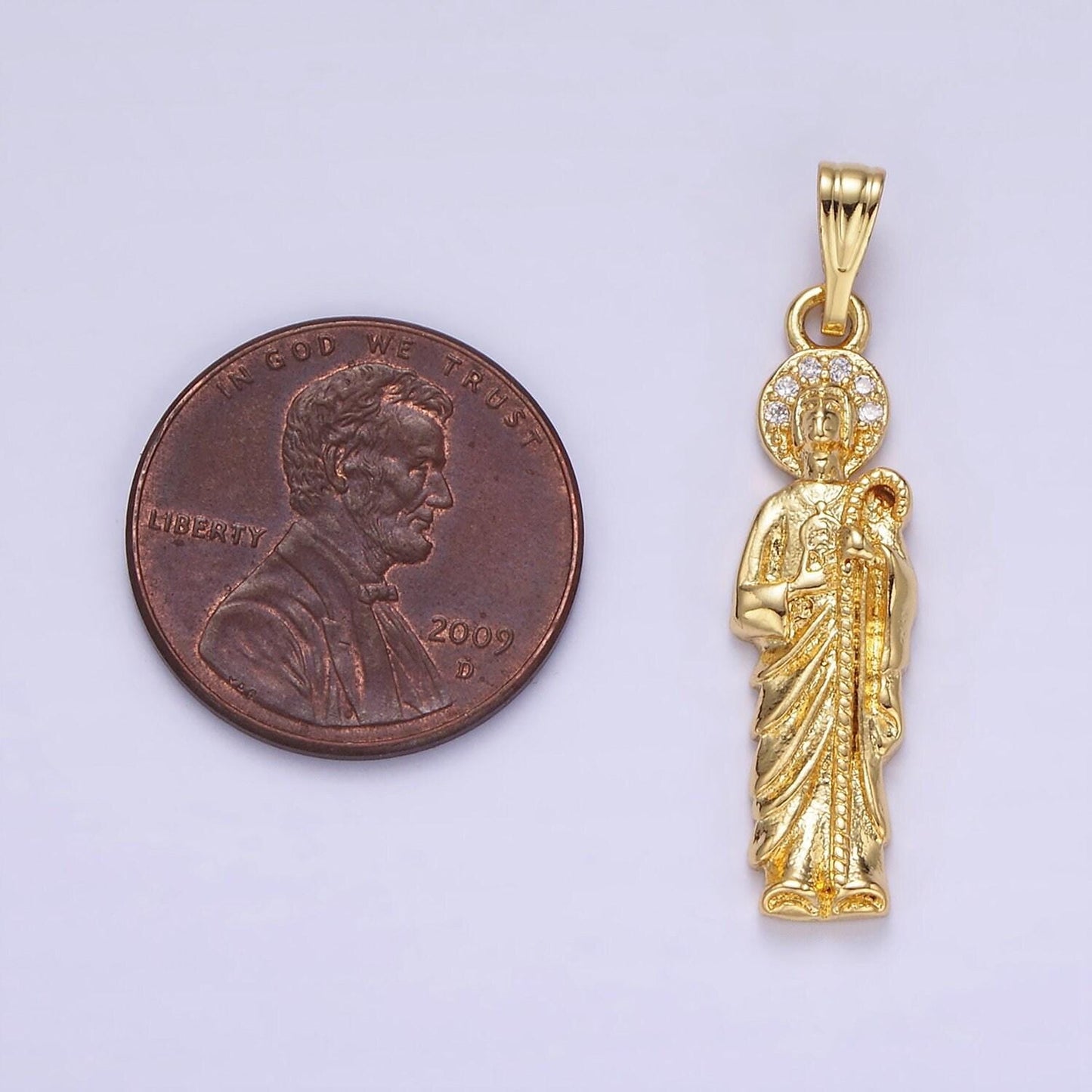 14k gold filled saint jude pendant hope saint judas religious charm necklace catholic jewelry making patron saint of hopeless cause aa1144