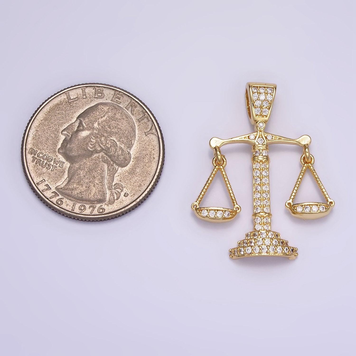 18k gold the scale of justice, zodiac sign charm, dainty libra scales sign astrology pendant charm for necklace earring supply aa071