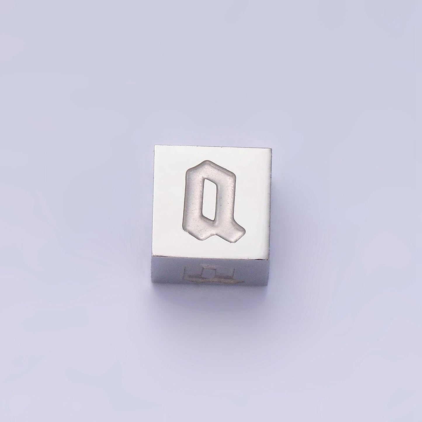 Stainless steel gothic letter bead spacer old english alphabet for bracelet necklace jewelry initial name charm supplies tarnish free a-950