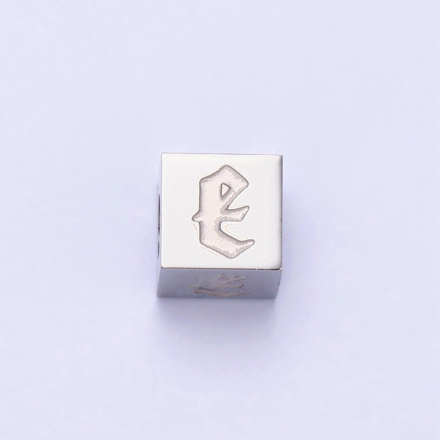 Stainless steel gothic letter bead spacer old english alphabet for bracelet necklace jewelry initial name charm supplies tarnish free a-950