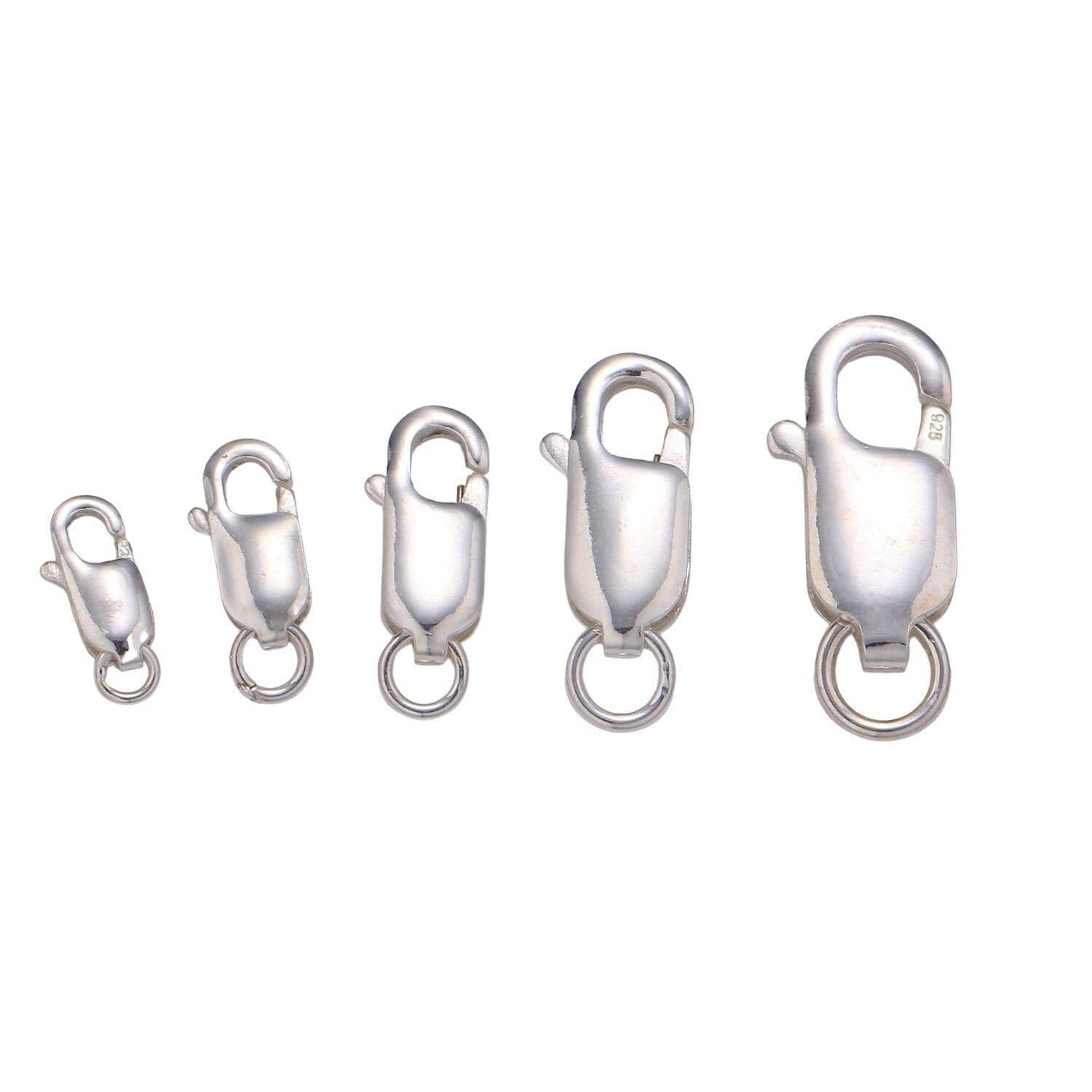 1 pc 925 sterling silver different size available lobster clasp,lobster claw for jewelry making, size optional, sl-239-243