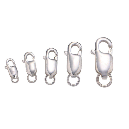 1 pc 925 sterling silver different size available lobster clasp,lobster claw for jewelry making, size optional, sl-239-243