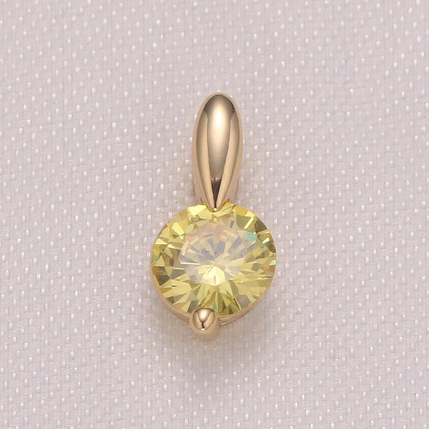 1x mini solitaire cz charm, crown pendant, clear micro cz pave round circle charm, 11x5mm, jewelry findings -984, 985
