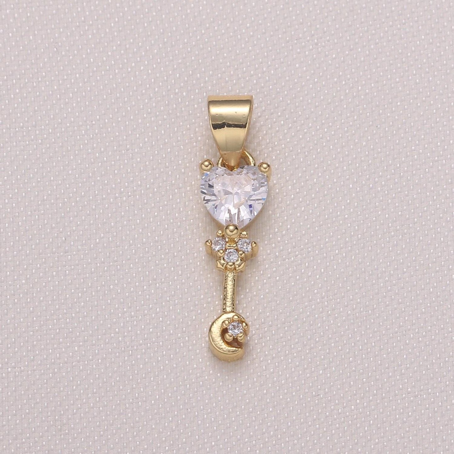 Heart moon star charms dainty celestial charm pendant for diy jewelry making accessaries micro pave crescent moon charm,-407,-588,-917
