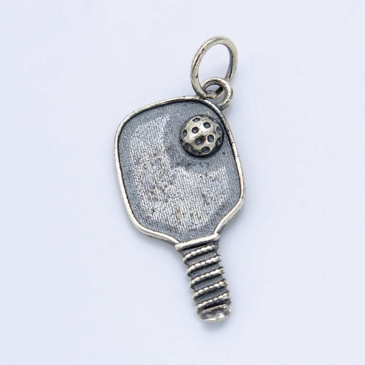 Dainty pickle ball charm in 925 sterling silver pendant sports paddle pendant sl-497
