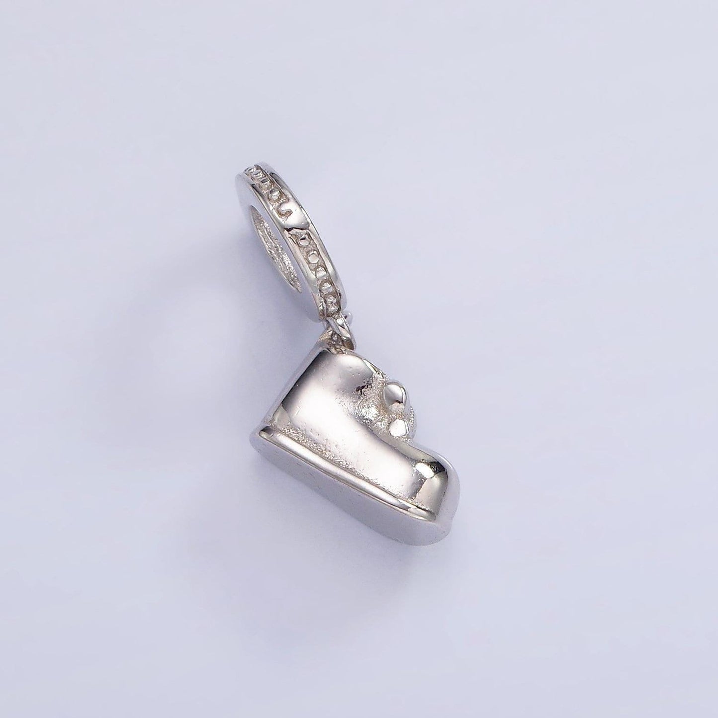 Mini s925 sterling silver boot charm tiny baby shoes charm | sl-483
