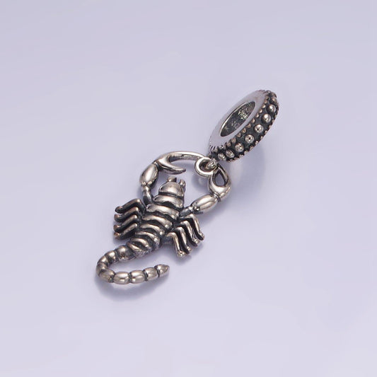 925 sterling silver scorpion scorpio zodiac charm animal pendant sl-479
