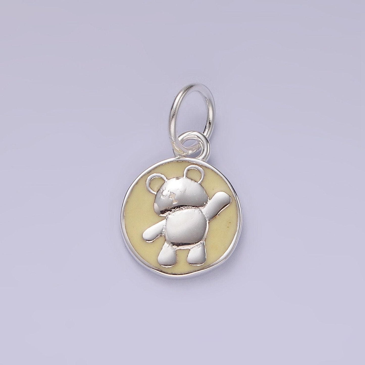 Mini s925 sterling silver baby bear charm for necklace bracelet component sl437