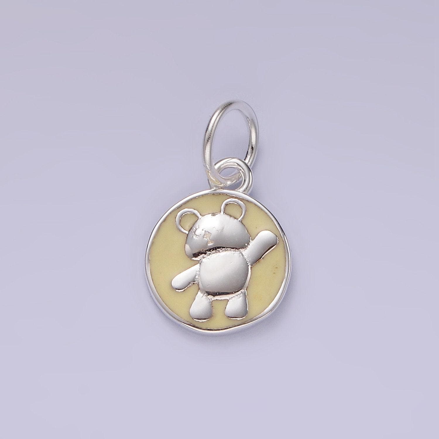 Mini s925 sterling silver baby bear charm for necklace bracelet component sl437