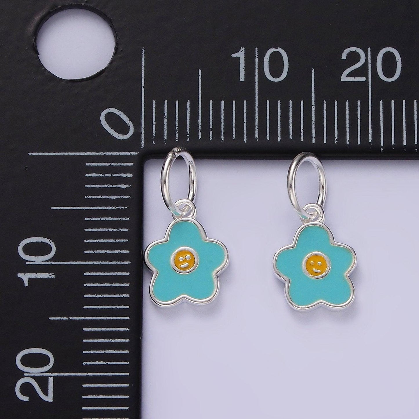 S925 blue daisy charms for bracelet necklace pendant | sl-421