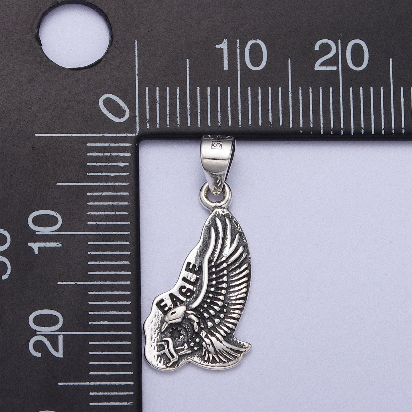 S925 sterling silver eagle mens necklace pendant bird of prey charm eagle pendant, oxidized silver eagle pendant gift for men father day