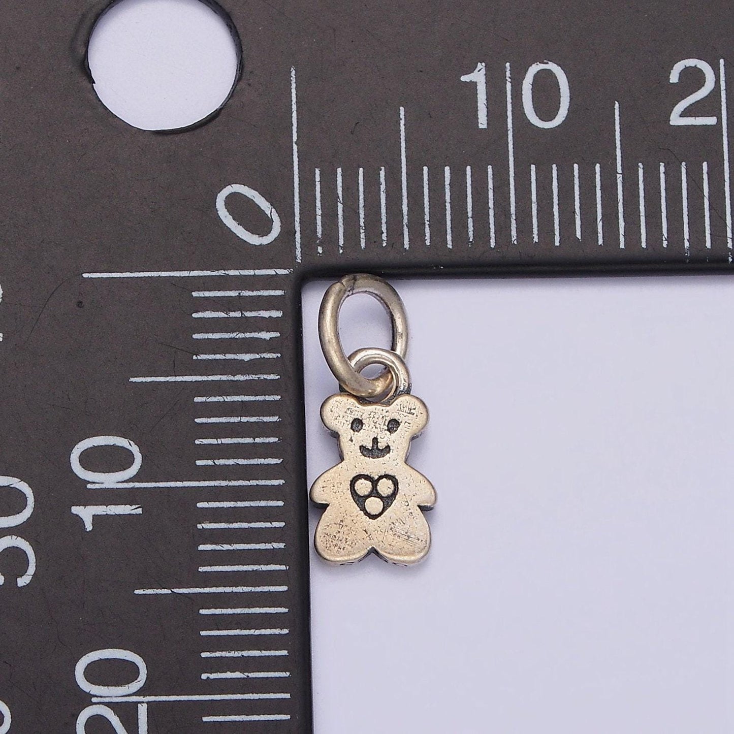Mini sterling silver teddy bear charms silver bear charm for fun bracelet charm jewelry supplies sl-360