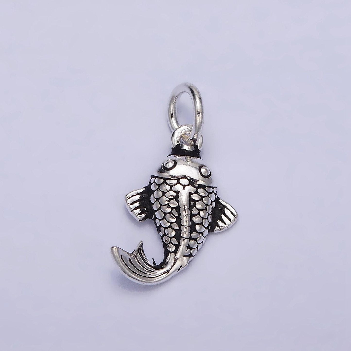 Sterling silver s925 koi gold fish aquarium pet animal charm | sl-271