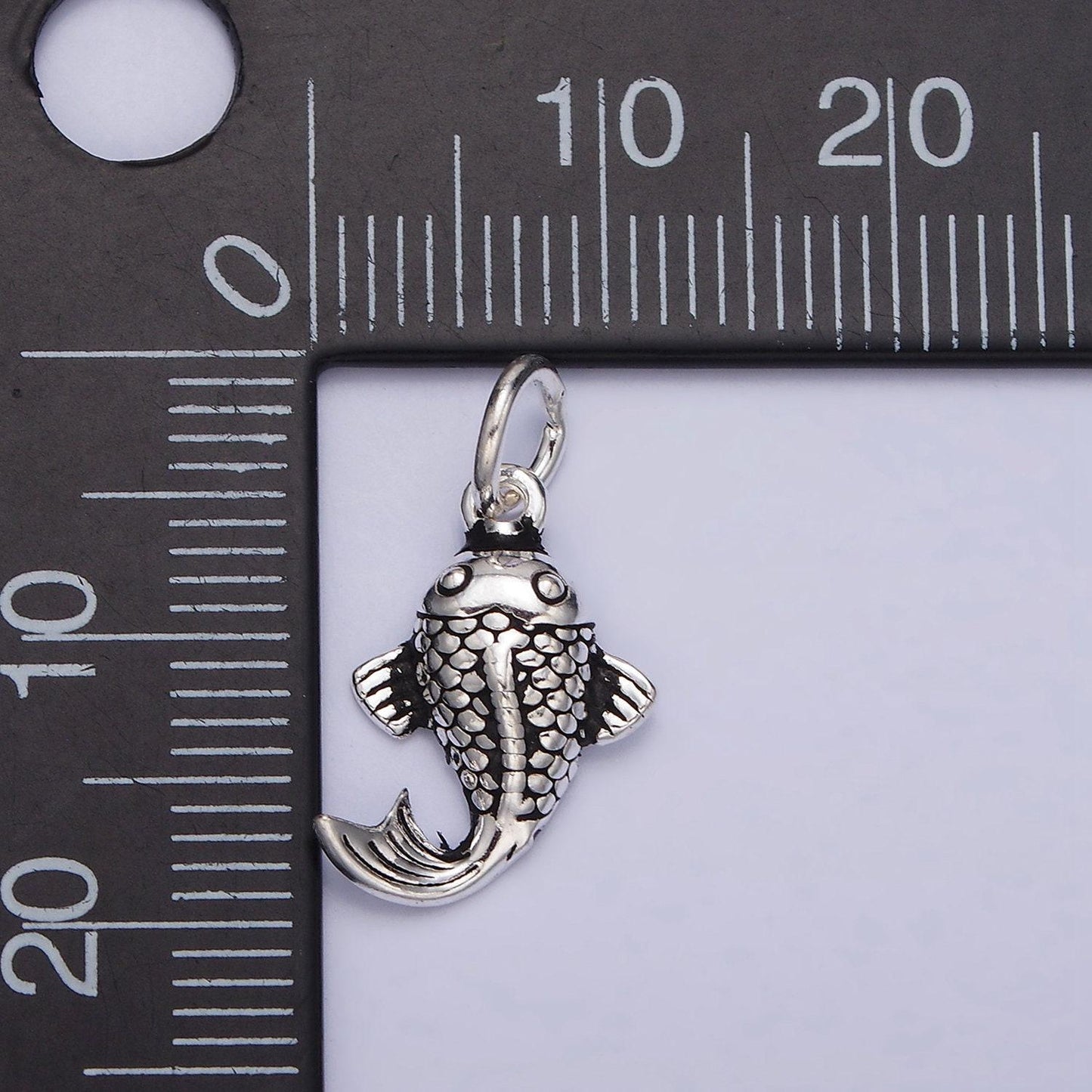Sterling silver s925 koi gold fish aquarium pet animal charm | sl-271