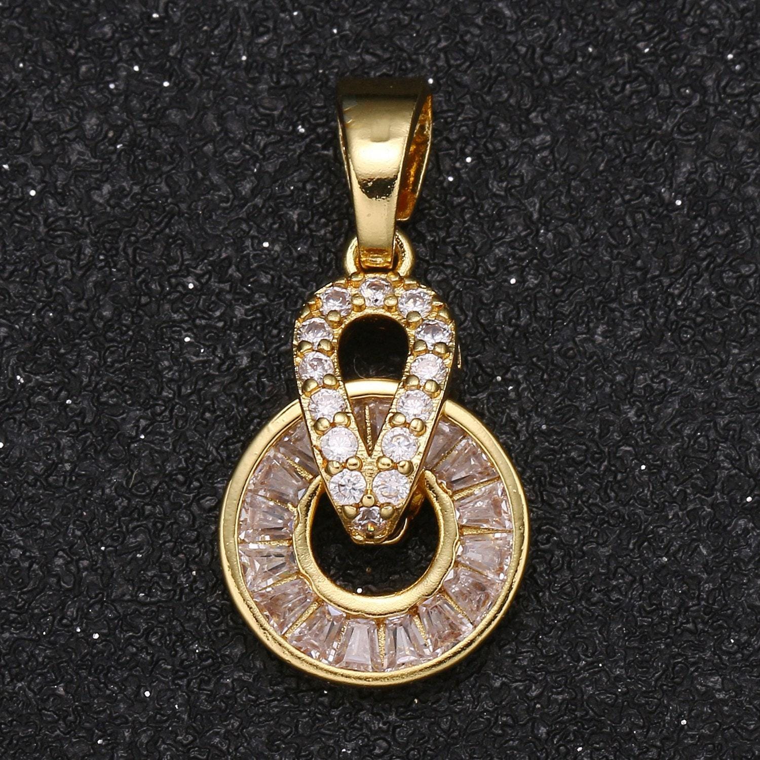 1pc gold micro pave cz wheel of fortune charm,love micro pave cz pendant, charm pendant, baguette jewelry, -703