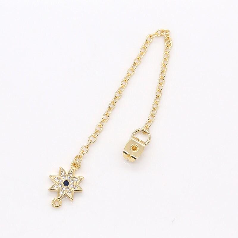 1 pair cubic star drop ear back 70mm long 1mm thick earring back stopper for earring making components diy jewelry findings wholesale -827