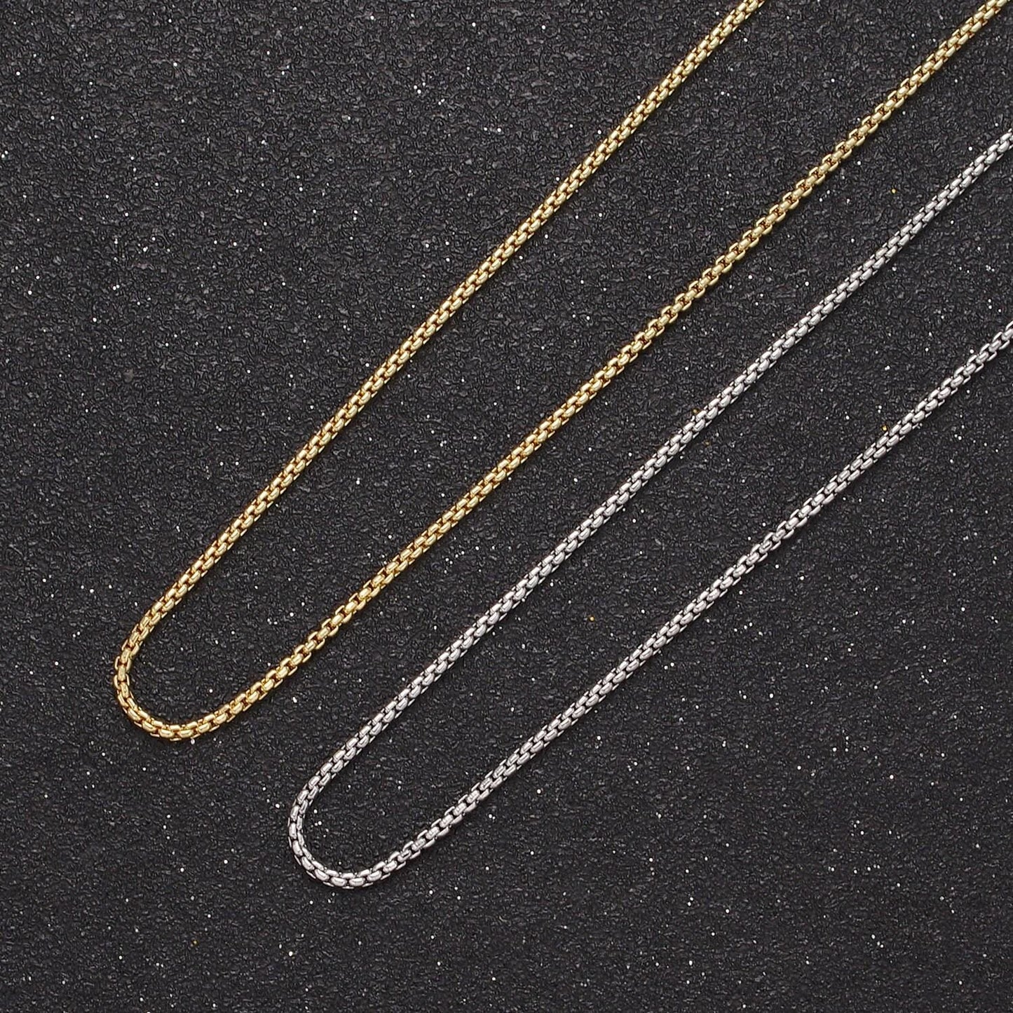 Dainty 24k gold filled rolo chain necklace 1.3 mm rolo link chain jewelry making women necklace 17.7" w/ 2 " extender wa-725