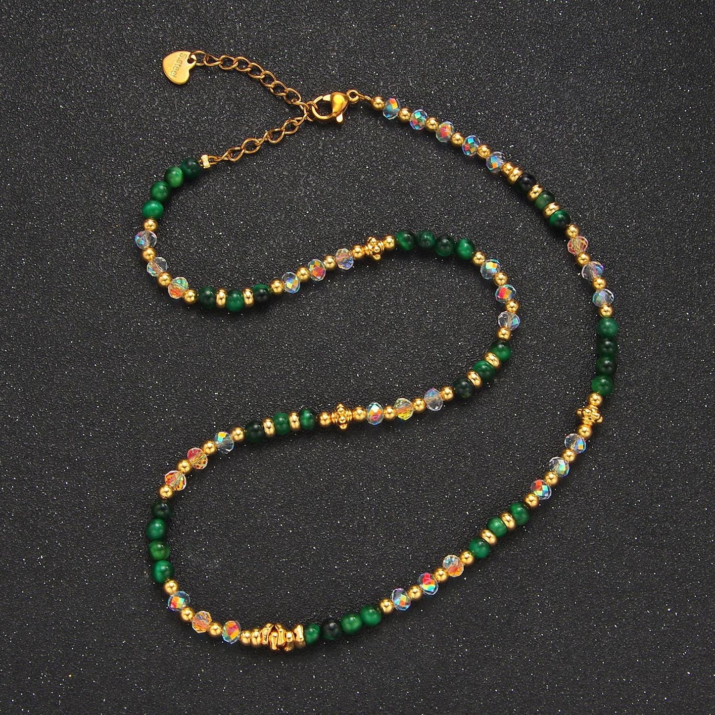 Multifaceted gemstone 14k gold filled beaded necklace | wa-2651 - wa-2654