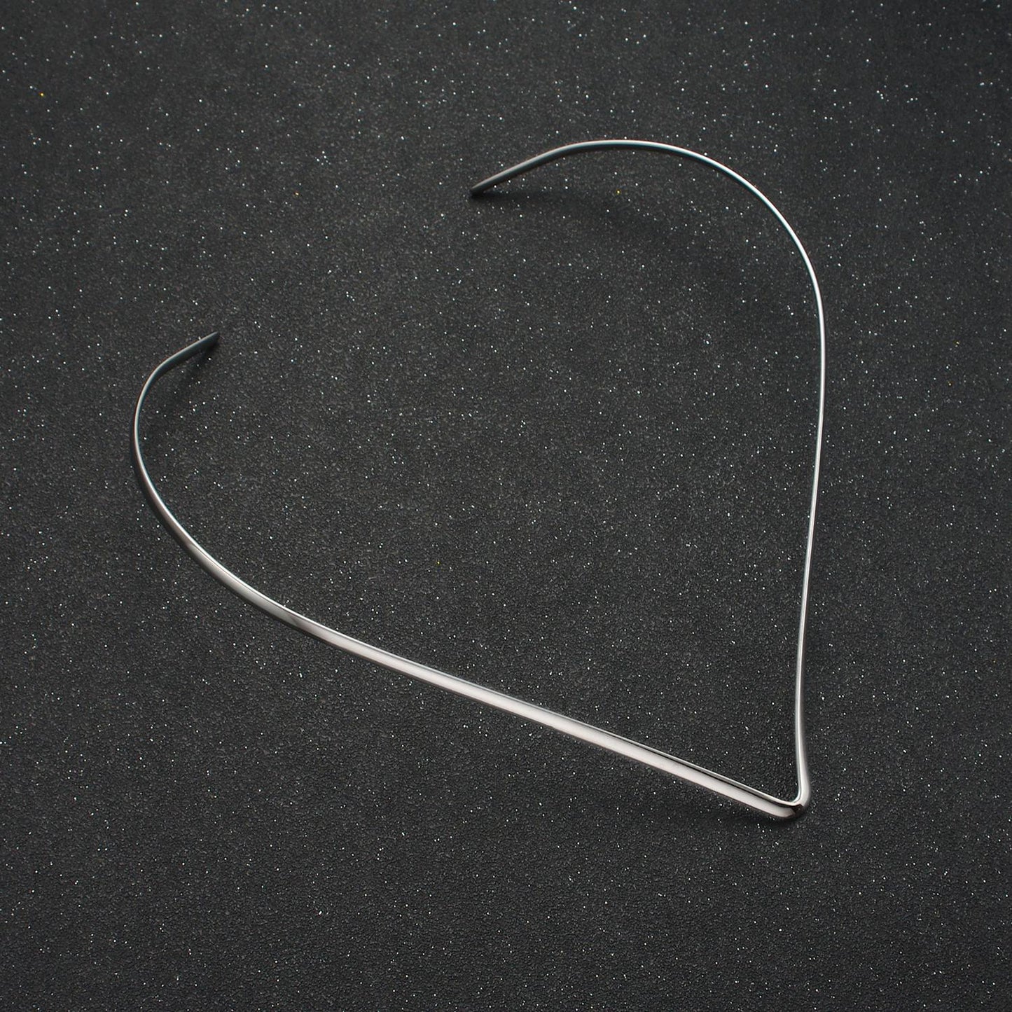 Curved point chevron stainless steel choker necklace in gold & silver collar necklace | wa-2618 wa-2619