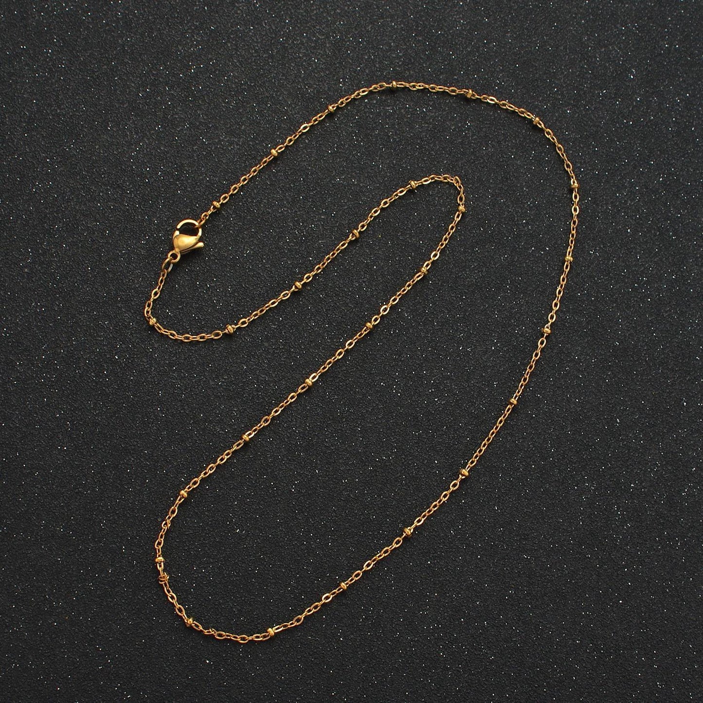 20 inch satellite cable chain stainless steel necklace in gold & silver | wa-2610 wa-2611