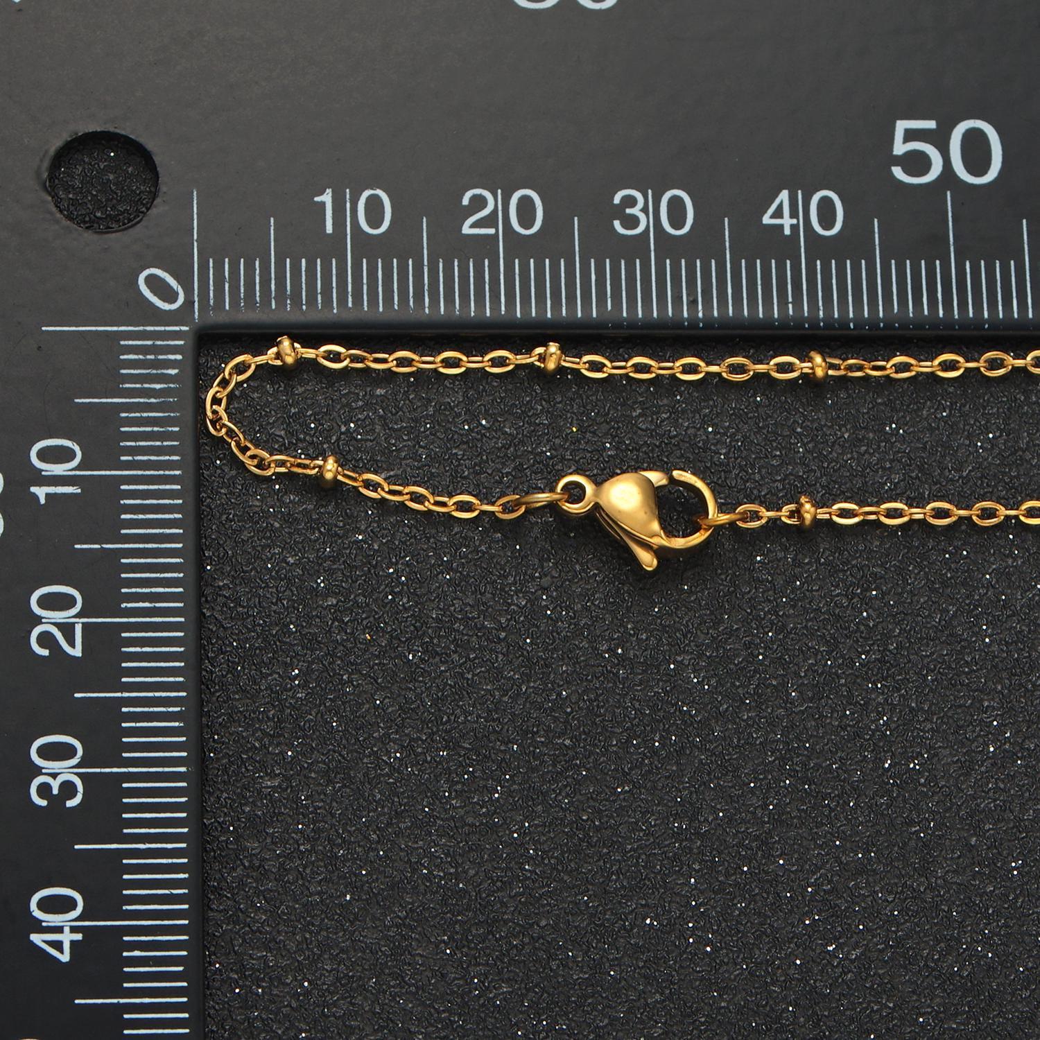 20 inch satellite cable chain stainless steel necklace in gold & silver | wa-2610 wa-2611