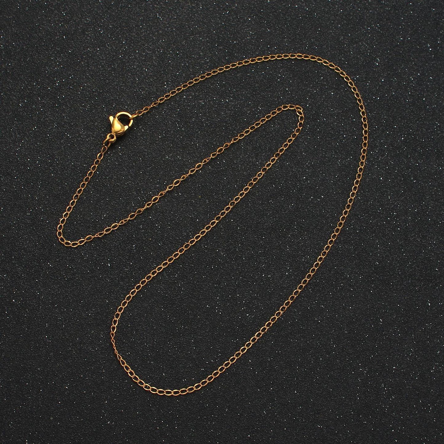 18 inch curb chain stainless steel necklace in gold & silver | wa-2606 wa-2607