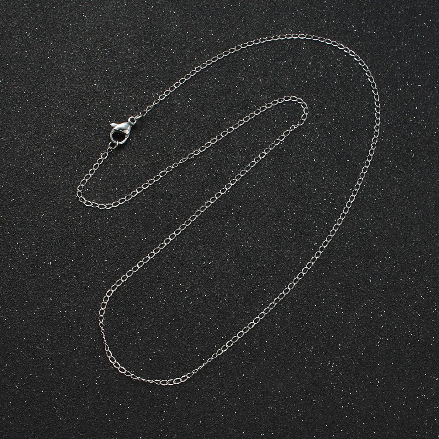 18 inch curb chain stainless steel necklace in gold & silver | wa-2606 wa-2607