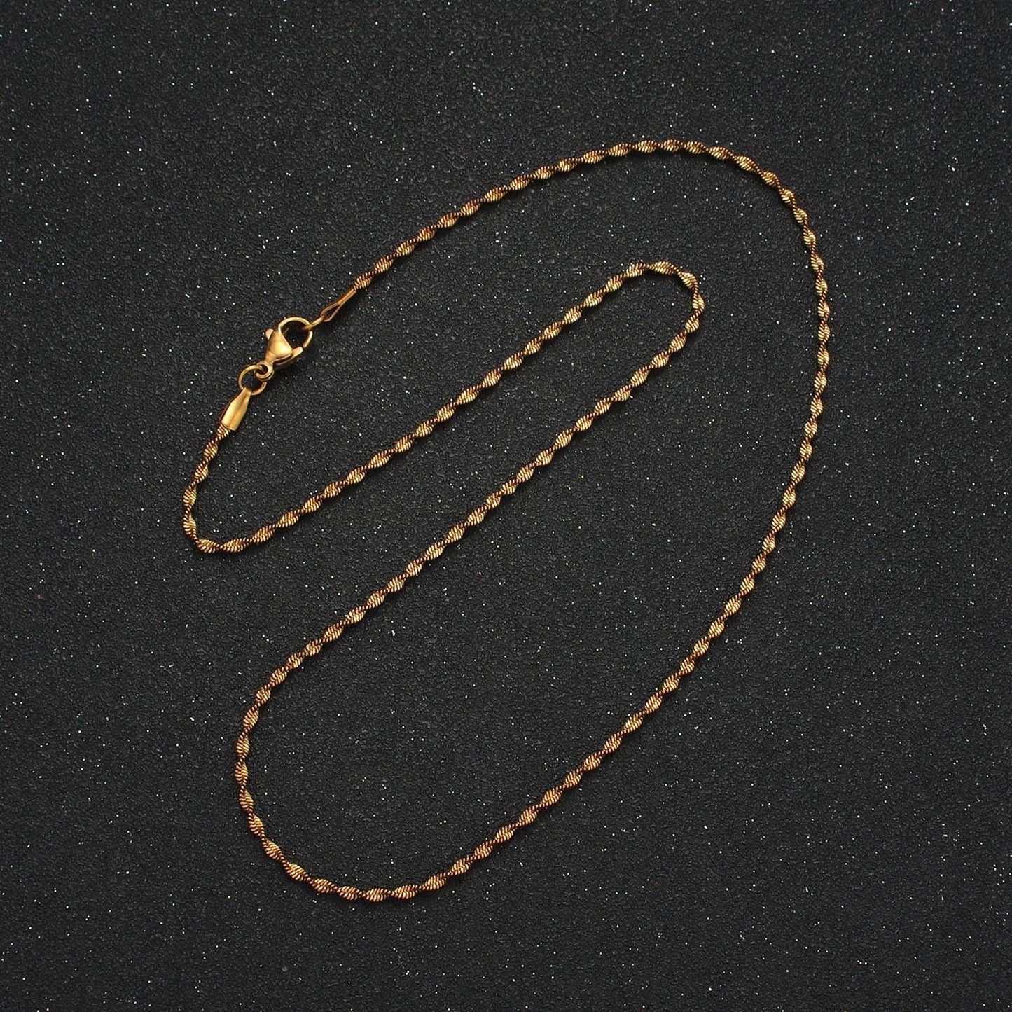 18 inch singapore chain stainless steel necklace in gold & silver | wa-2600 wa-2601
