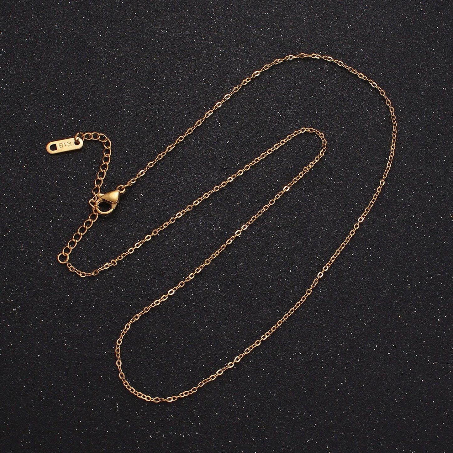 Dainty gold stainless steel 1.2mm cable chain 18 inch layering minimalist necklace with extender | wa-2476