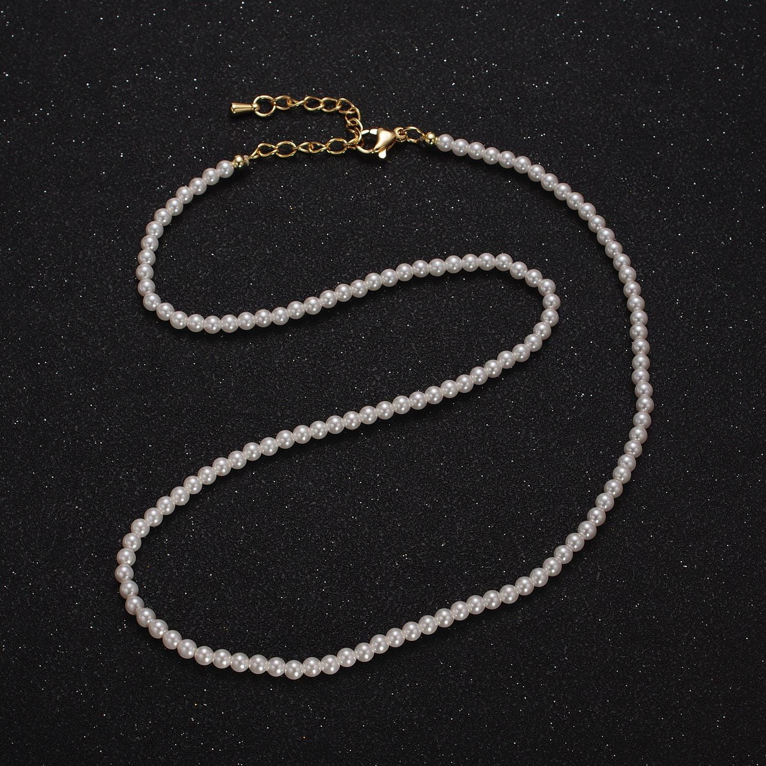 Minimalist shell pearl necklace 24k gold fill 16.5 inch necklace for wedding layer necklace for women mother day gift idea wa1558