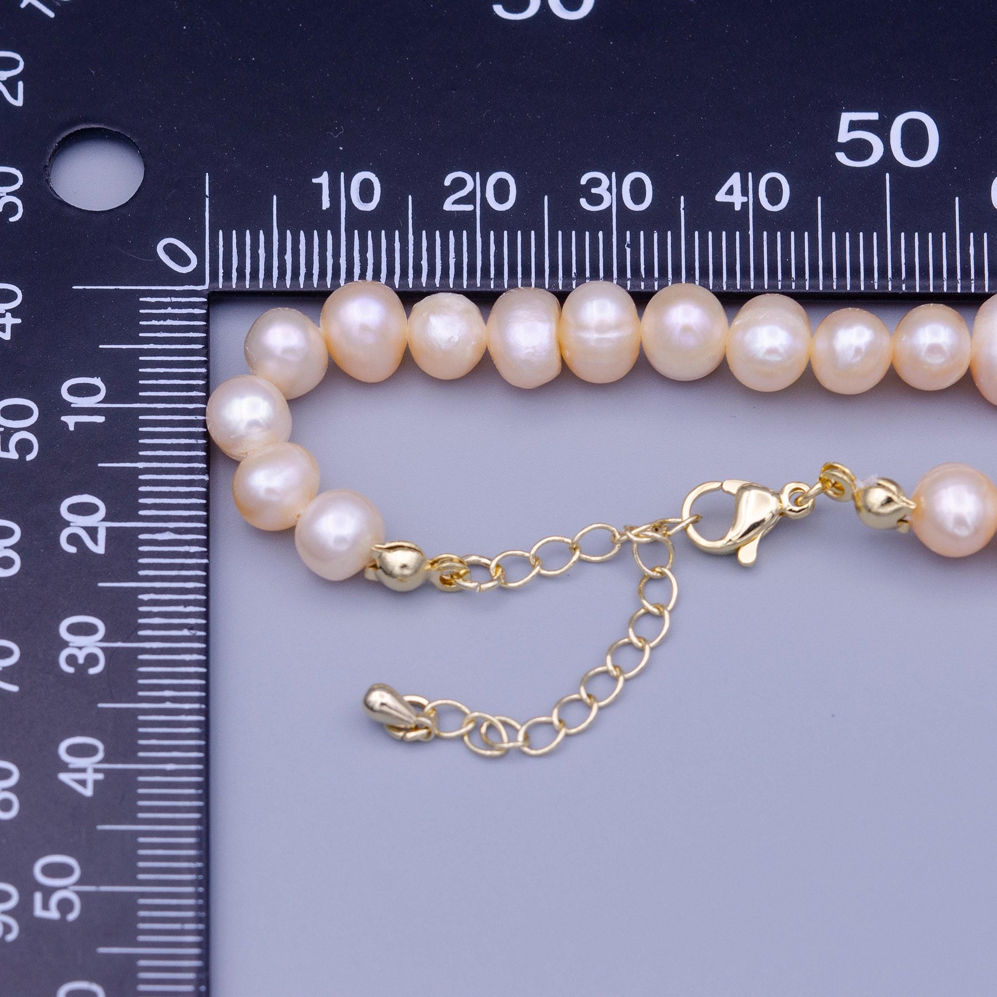 Freshwater pearl necklace 7.7mm pearl necklace peach pink pearl necklace for wedding jewelry minimalist necklace wa-1484