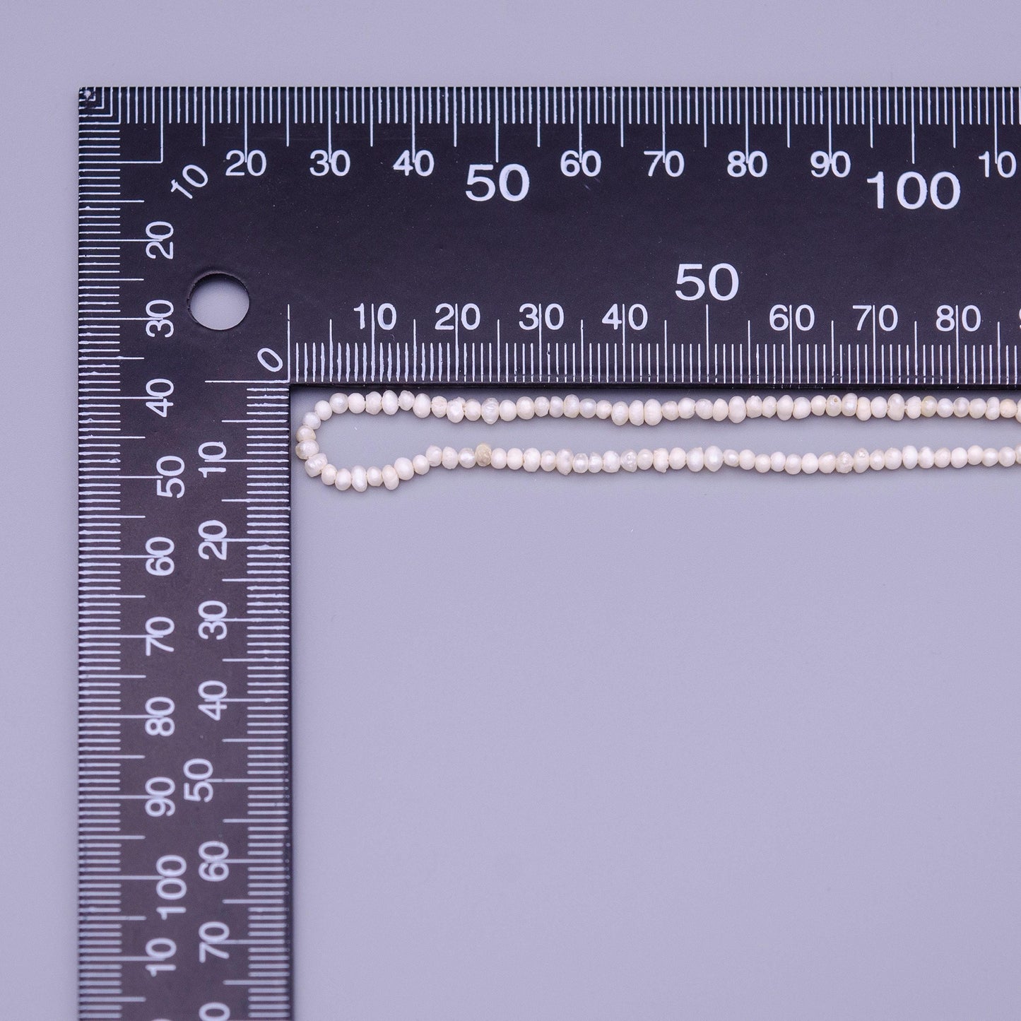 2.5mm seed luster white potato round off freshwater pearl 15" full strand 175 pc cute seed pearl beads pearlcore inspired