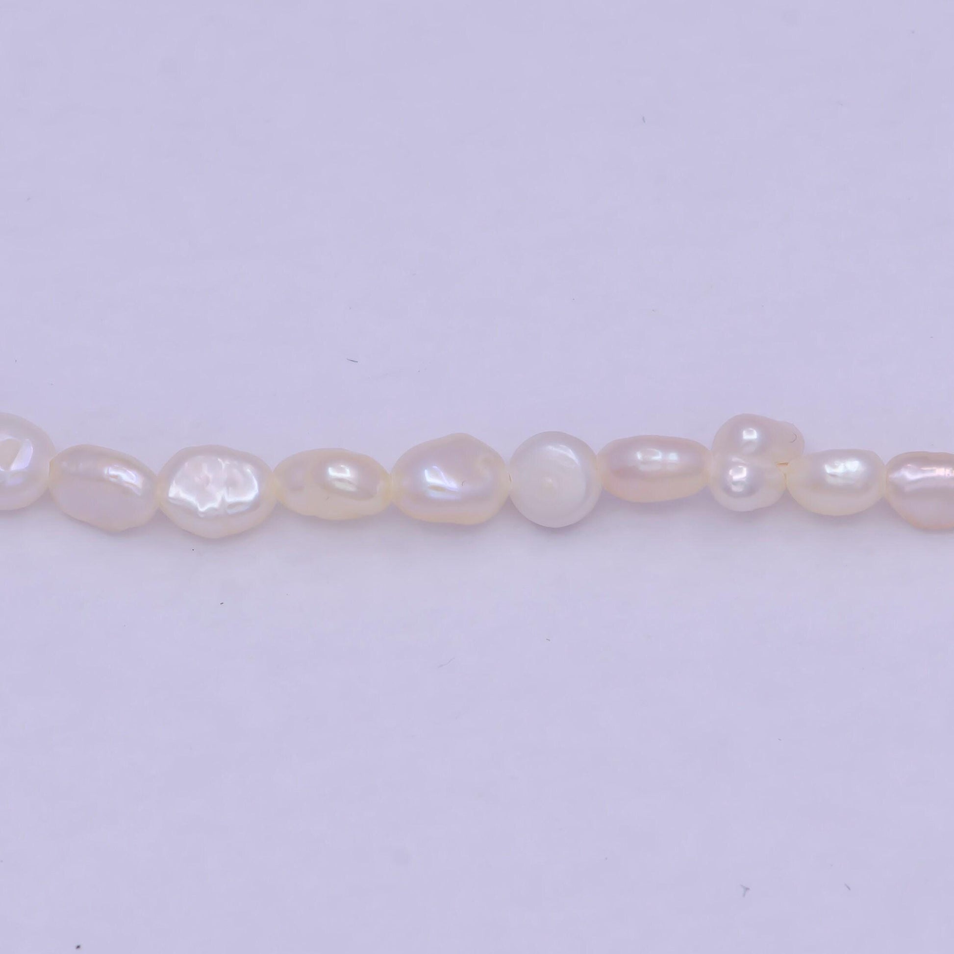 Pearl choker necklace,baroque rice pearl chain necklace, mother of pearl necklace, 14" +2 " extender necklace beaded gold chain wa855