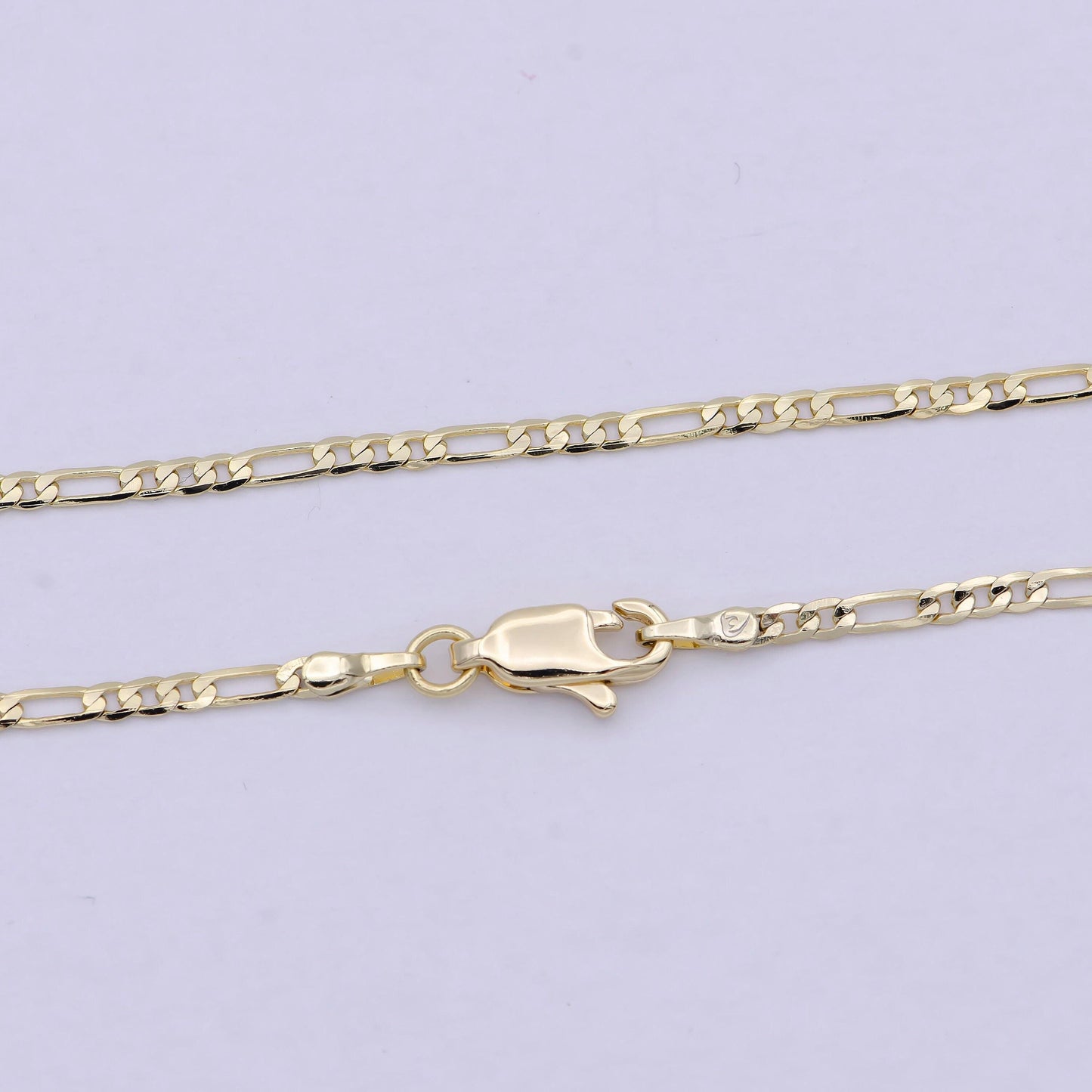 14k gold filled figaro chain necklace lead nickel free 1.8mm figaro ready to wear wa-799