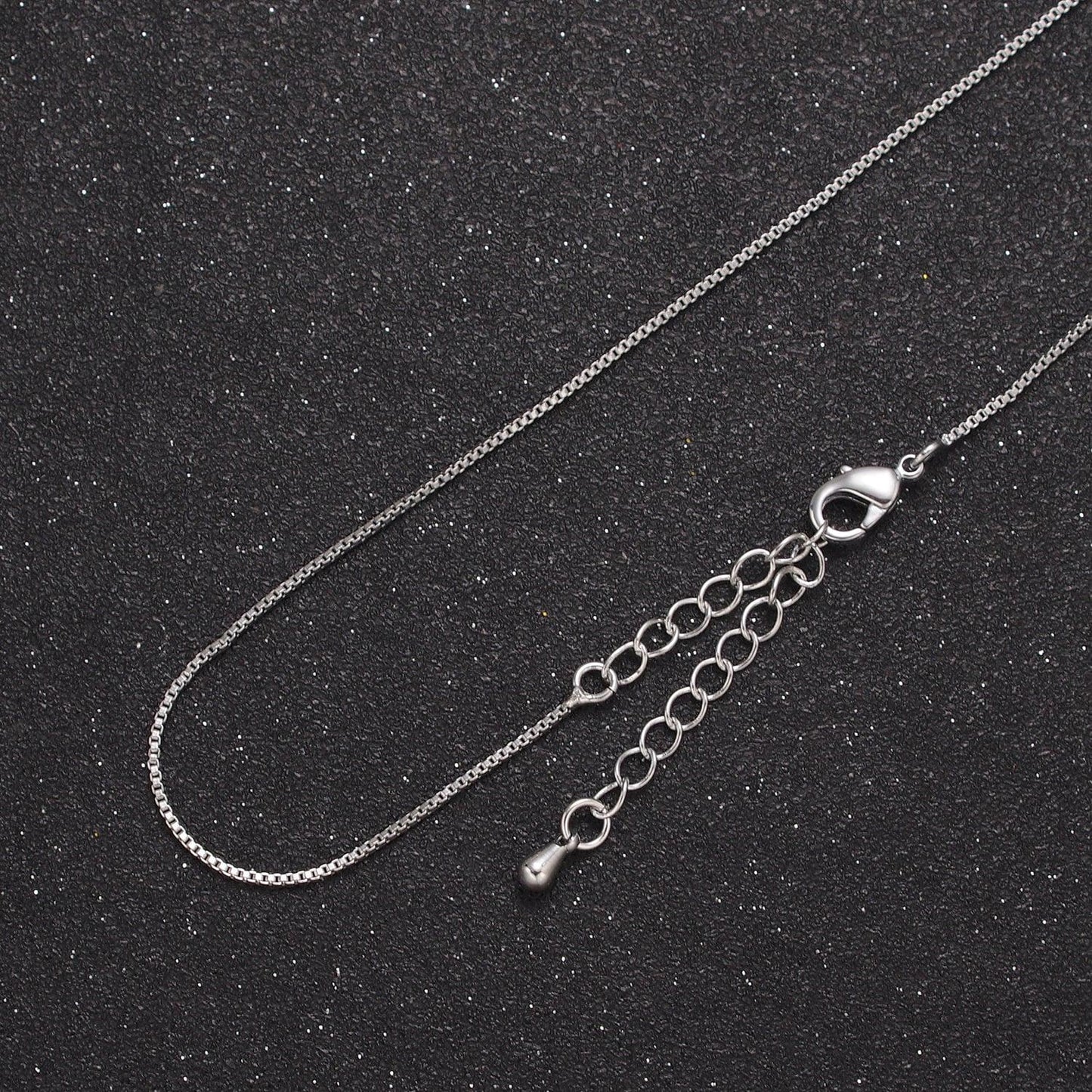 Wholesale 24k gf fine box gold chain necklace simple gold filled necklace thin plain women's necklace 15.5" + 2" extender women chain wa-726