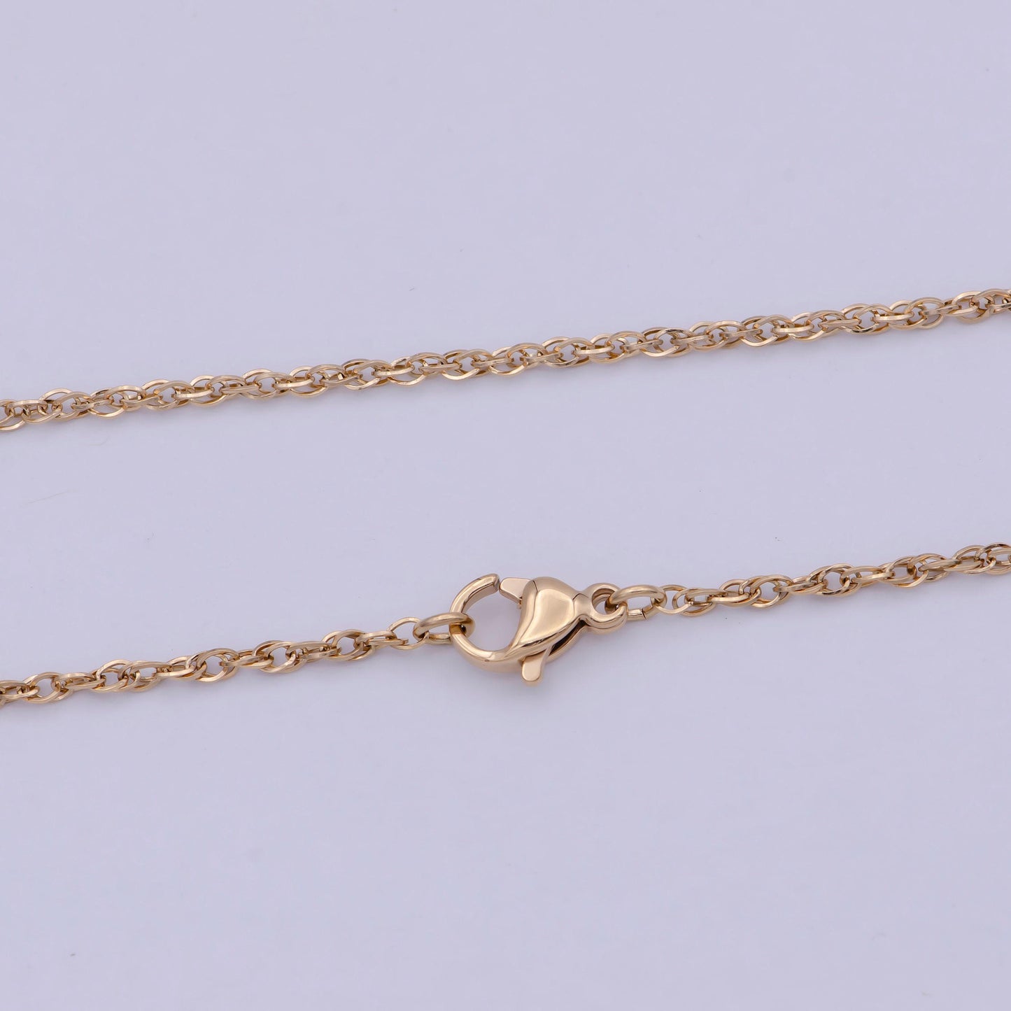 Gold cable link necklace simple gold necklace, layering chain and link gold chain for diy jewelry wa-763