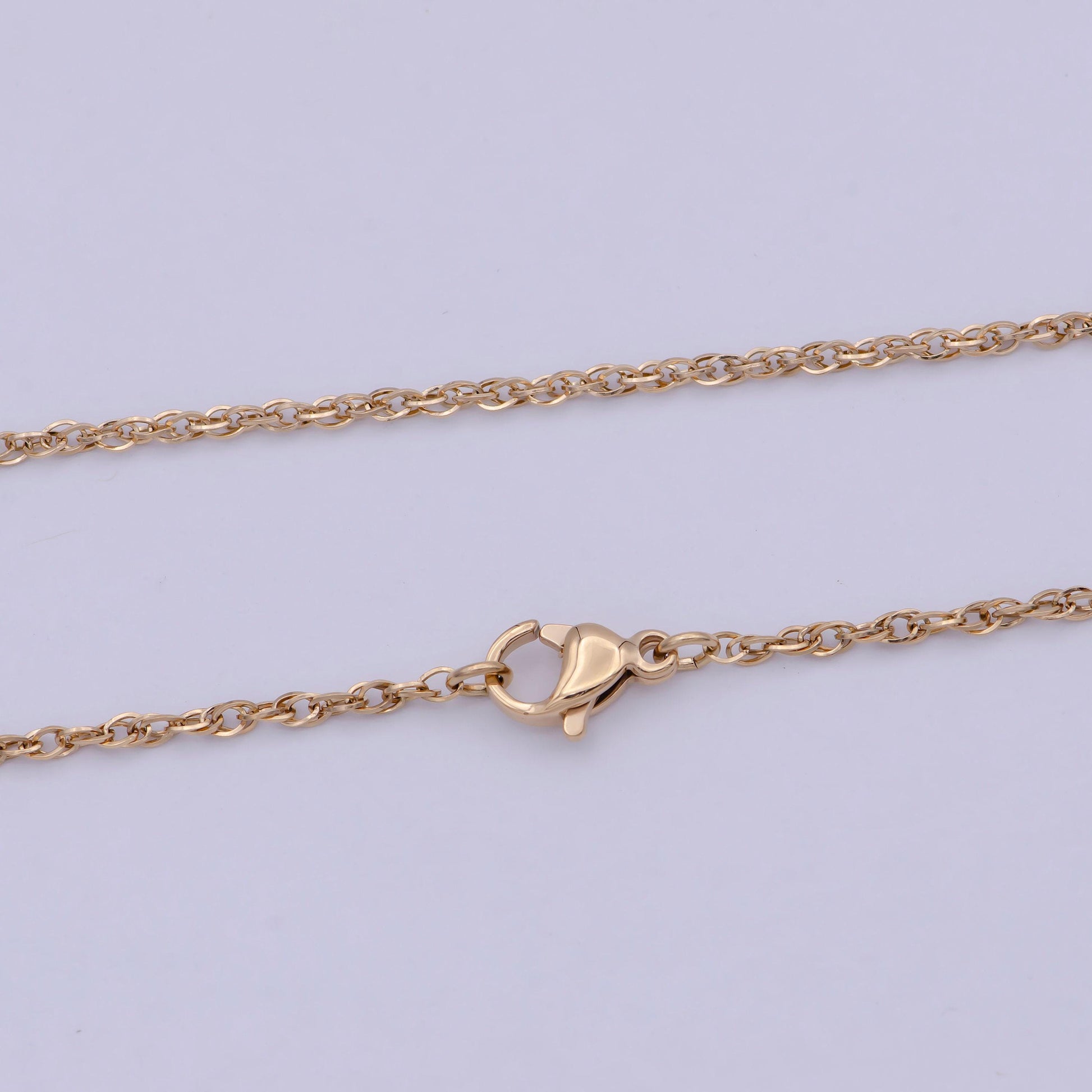 Gold cable link necklace simple gold necklace, layering chain and link gold chain for diy jewelry wa-763