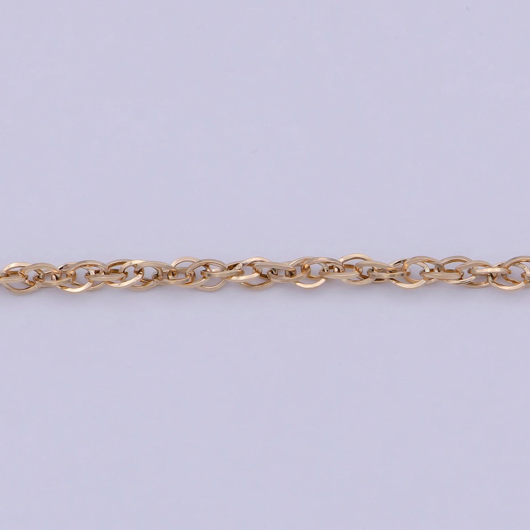 Gold cable link necklace simple gold necklace, layering chain and link gold chain for diy jewelry wa-763