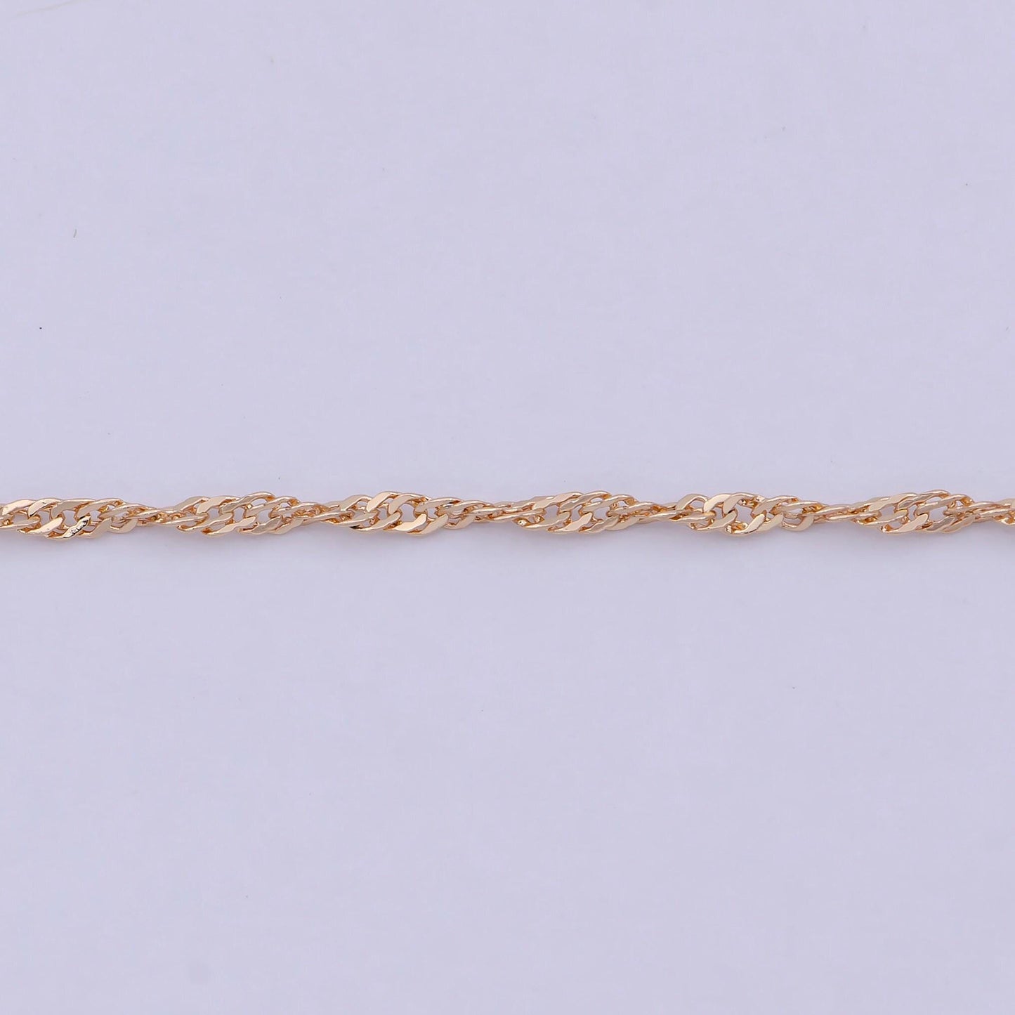 18k gold filled twisted singapore chain necklace, gold chain necklace layer dainty necklace wa-762