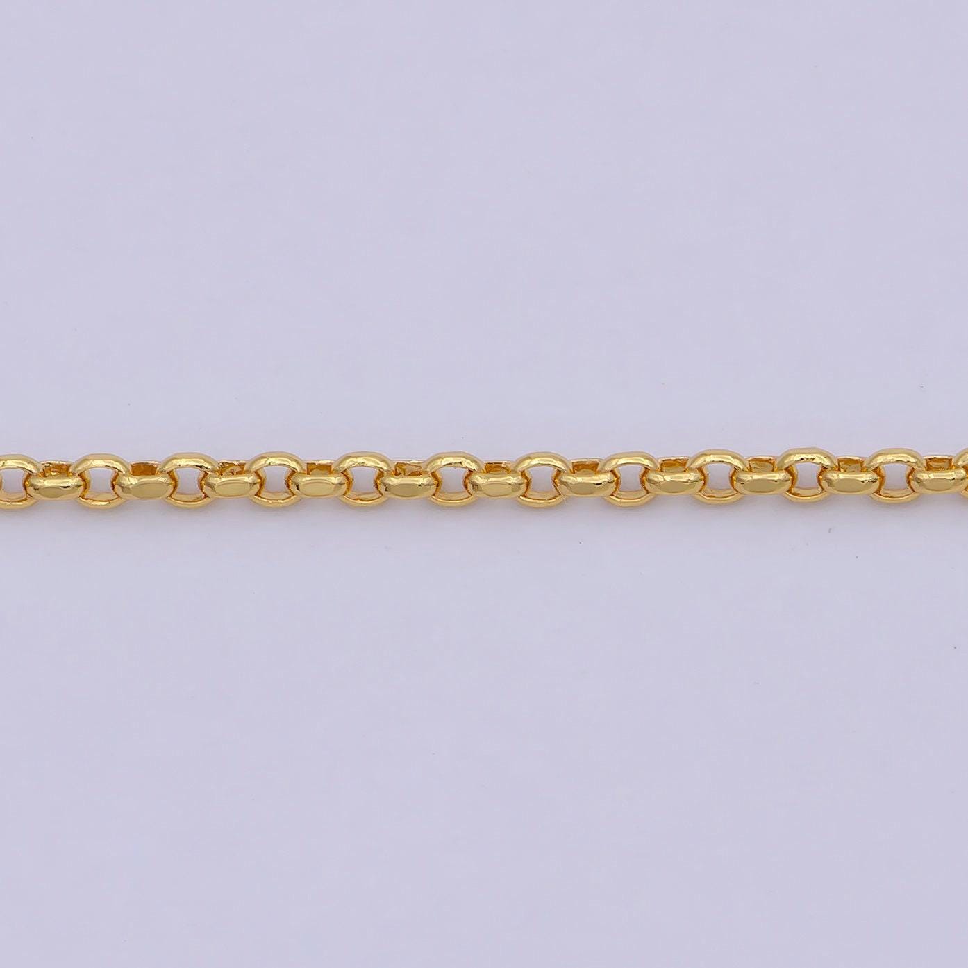 1.3mm 24k gold filled chain, rolo chain dainty gold necklace chain, circle cable chain wholesale wa-747