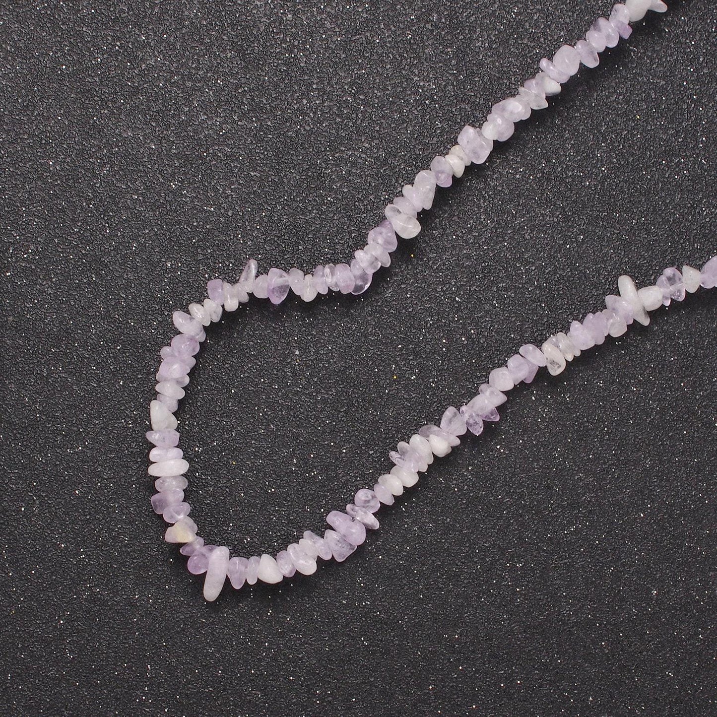 Purple ametrine quartz beaded necklace - 16.5" chip necklace healing crystals, gemstone necklace, handmade jewelry, crystal necklace wa-636