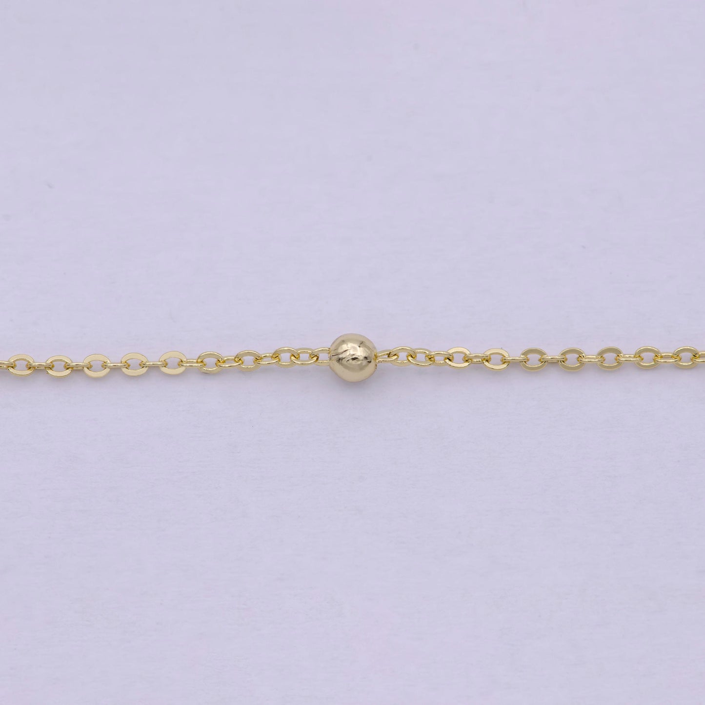 14k gold filled chain, 3mm bead width, 24 inch layering satellite cable necklace | wa-616