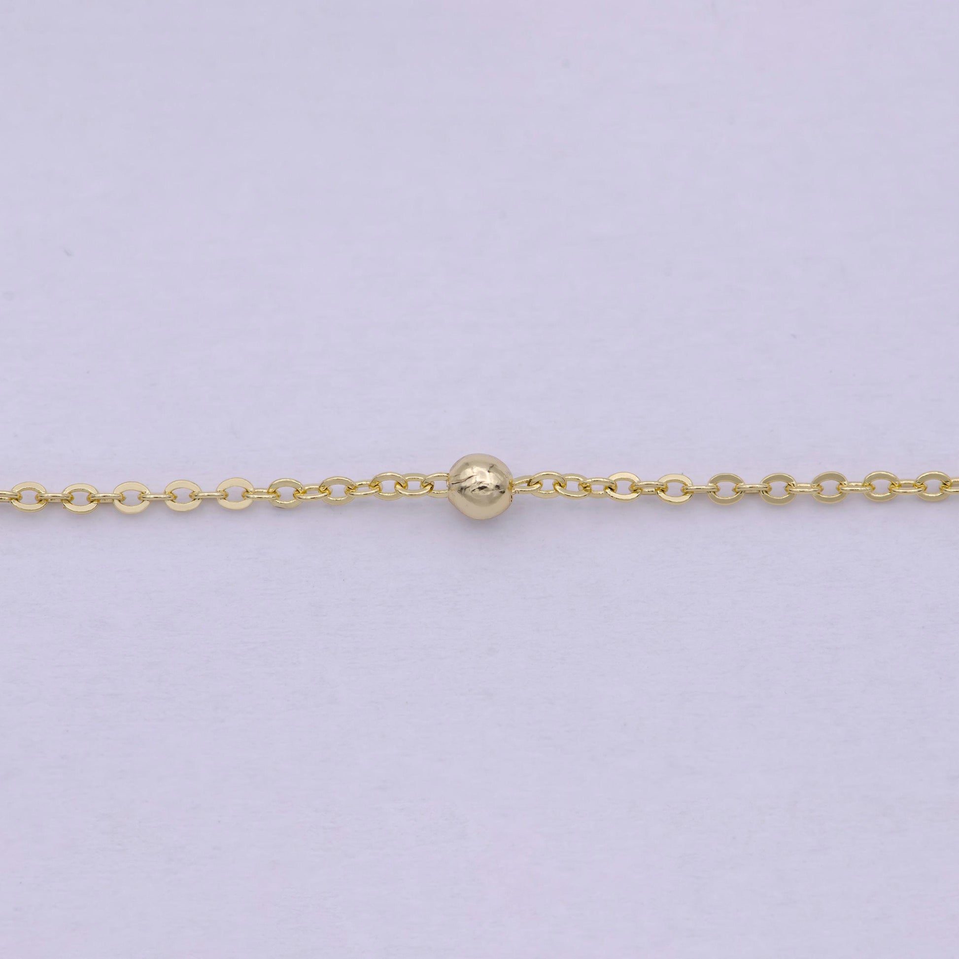 14k gold filled chain, 3mm bead width, 24 inch layering satellite cable necklace | wa-616